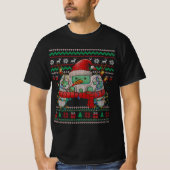 Gamecepad Snowman Weihnachtsmannmütze Ugly Chr T-Shirt (Vorderseite)