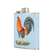 Gamecock Blue Red Rooster Flachmann (Links)
