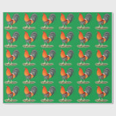 Gamecock Blue Red Rooster Geschenkpapier (Flach)