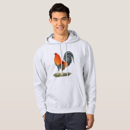 Gamecock Blue Red Rooster Hoodie (Vorne ganz)