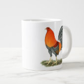 Gamecock Blue Red Rooster Jumbo-Tasse (Vorderseite Rechts)