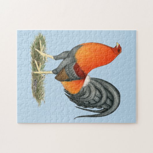 Gamecock Blue Red Rooster Puzzle (Horizontal)