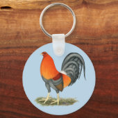 Gamecock Blue Red Rooster Schlüsselanhänger (Vorderseite)