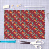 Gamecock Blue Red Rooster Seidenpapier (Handwerk)