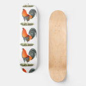 Gamecock Blue Red Rooster Skateboard (Vorderseite)