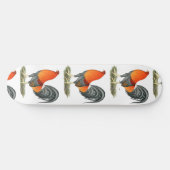 Gamecock Blue Red Rooster Skateboard (Horizontal)