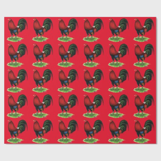 Gamecock: Dark Red Geschenkpapier (Flach)