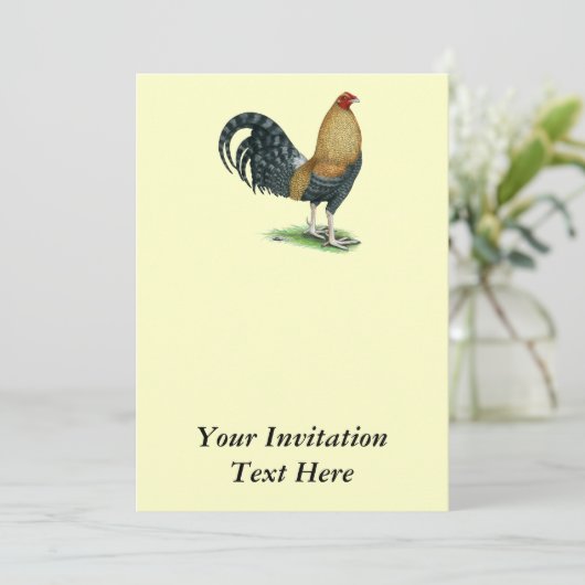 Gamecock: Dom oder Crele Einladung (Stehend Vorderseite)