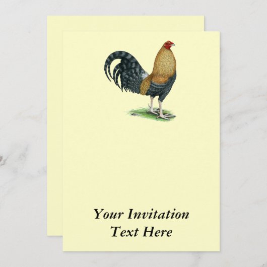 Gamecock: Dom oder Crele Einladung (Vorne/Hinten)