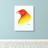 Gamecock Dubbed Leinwanddruck (Insitu (Holzboden))