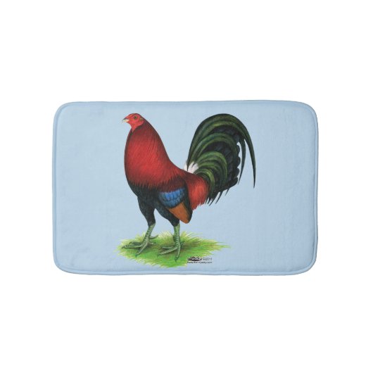 Gamecock: Dunkelrot Badematte (Vorderseite)
