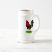 Gamecock: Dunkelrot Bierglas (VorderseiteRechts)