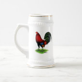 Gamecock: Dunkelrot Bierglas (Links)