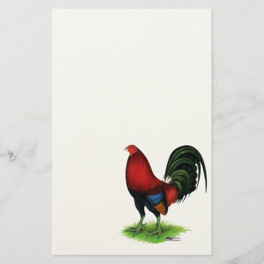 Gamecock: Dunkelrot Briefpapier (Vorderseite)