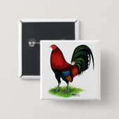 Gamecock: Dunkelrot Button (Vorne & Hinten)