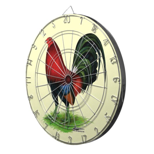 Gamecock: Dunkelrot Dartscheibe (Vorderseite rechts)