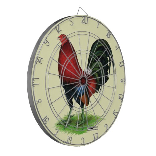 Gamecock: Dunkelrot Dartscheibe (Vorderseite Links)