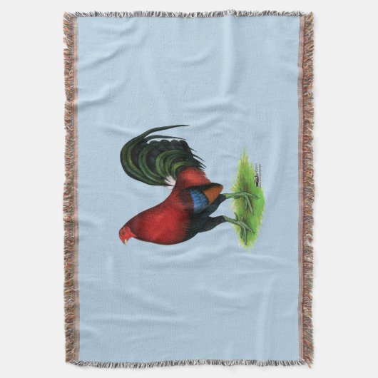 Gamecock: Dunkelrot Decke (Vorderseite Vertikal)