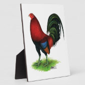 Gamecock: Dunkelrot Fotoplatte (Seite)