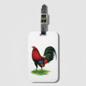 Gamecock: Dunkelrot Gepäckanhänger (Vorderseite Vertikal)