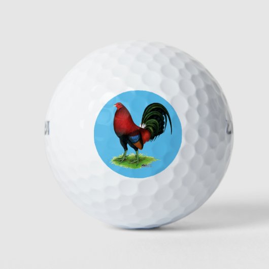 Gamecock: Dunkelrot Golfball (Vorderseite)