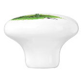 Gamecock:  Dunkelrot Keramikknauf (Seitenansicht)