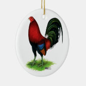 Gamecock: Dunkelrot Keramikornament (Rechts)