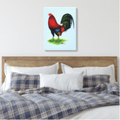 Gamecock: Dunkelrot Leinwanddruck (Insitu (Schlafzimmer))