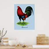 Gamecock: Dunkelrot Poster (Küche)