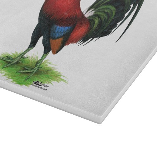 Gamecock: Dunkelrot Schneidebrett (Ecke)