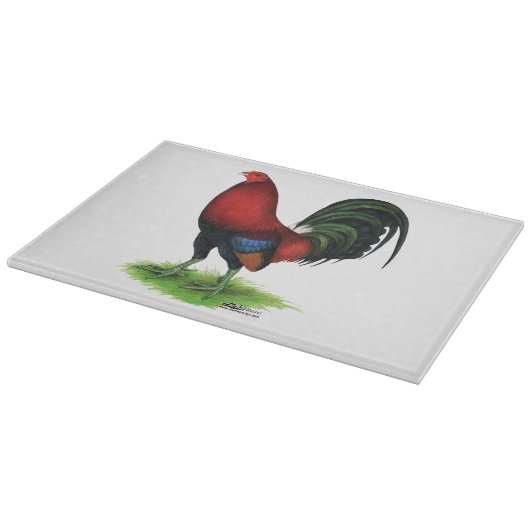 Gamecock: Dunkelrot Schneidebrett (Ecke)