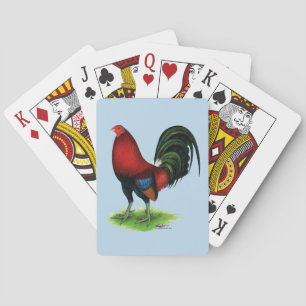 Gamecock: Dunkelrot Spielkarten