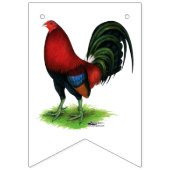 Gamecock: Dunkelrot Wimpelkette (Zweite Fahne)