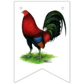 Gamecock: Dunkelrot Wimpelkette (Erste Fahne)