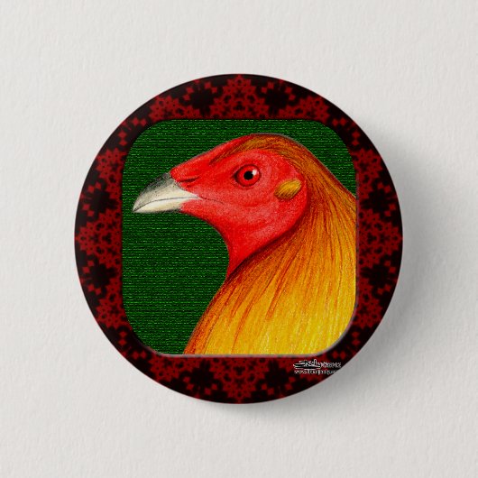 Gamecock Gerahmt Button (Vorderseite)