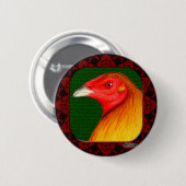 Gamecock Gerahmt Button (Vorne & Hinten)