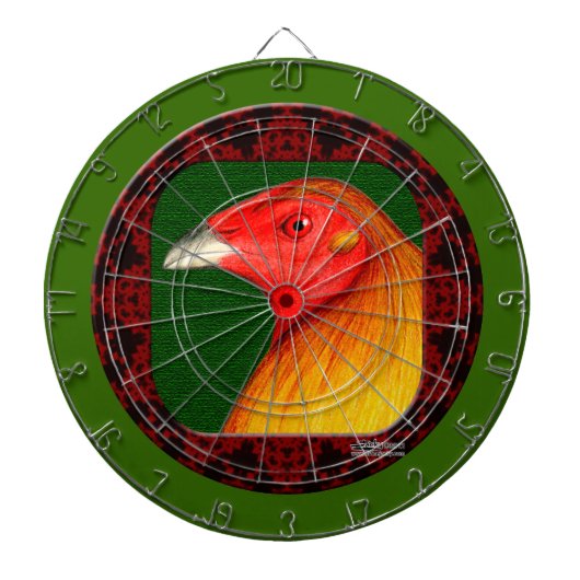 Gamecock Gerahmt Dartscheibe (vorne)
