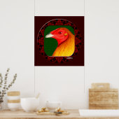 Gamecock Gerahmt Poster (Küche)