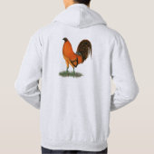 Gamecock Ginger Red Rooster Hoodie (Rückseite)