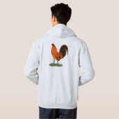 Gamecock Ginger Red Rooster Hoodie (Schwarz voll)