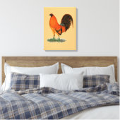 Gamecock Ginger Red Rooster Leinwanddruck (Insitu (Schlafzimmer))