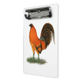 Gamecock Ginger Red Rooster Mini Klemmbrett (Gewinkelt2)