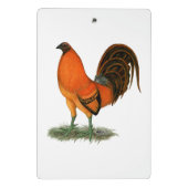 Gamecock Ginger Red Rooster Mini Klemmbrett (Rückseite)