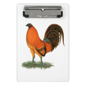 Gamecock Ginger Red Rooster Mini Klemmbrett (Vorderseite)