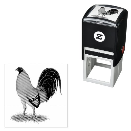 Gamecock Ginger Red Rooster Permastempel (Beispiel)