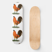 Gamecock Ginger Red Rooster Skateboard (Vorderseite)