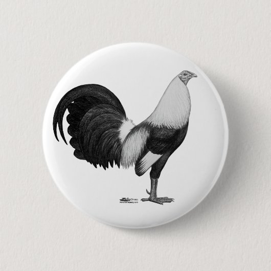 Gamecock Gray Duckwing Button (Vorderseite)