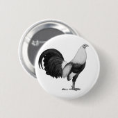 Gamecock Gray Duckwing Button (Vorne & Hinten)