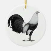 Gamecock Gray Duckwing Keramikornament (Vorne)
