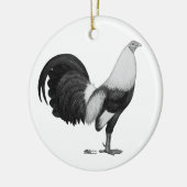 Gamecock Gray Duckwing Keramikornament (Links)